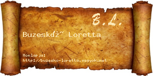 Buzeskó Loretta névjegykártya
